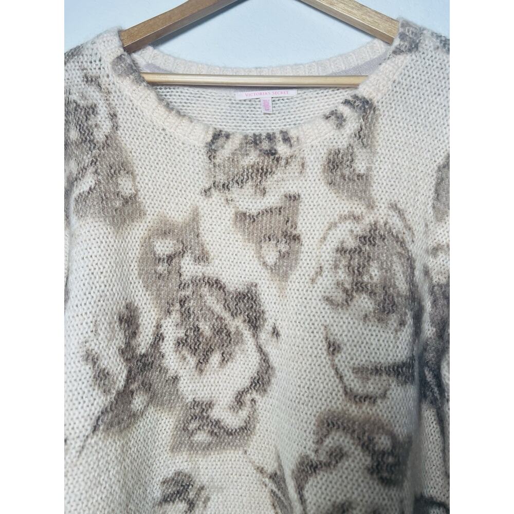 VICTORIA'S SECRET Mohair Wool Blend Floral Oversized Sweater Sz S - Picture 7 of 13